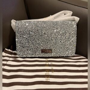 New! Henri Bendel XL Smartphone Glitter Crossbody